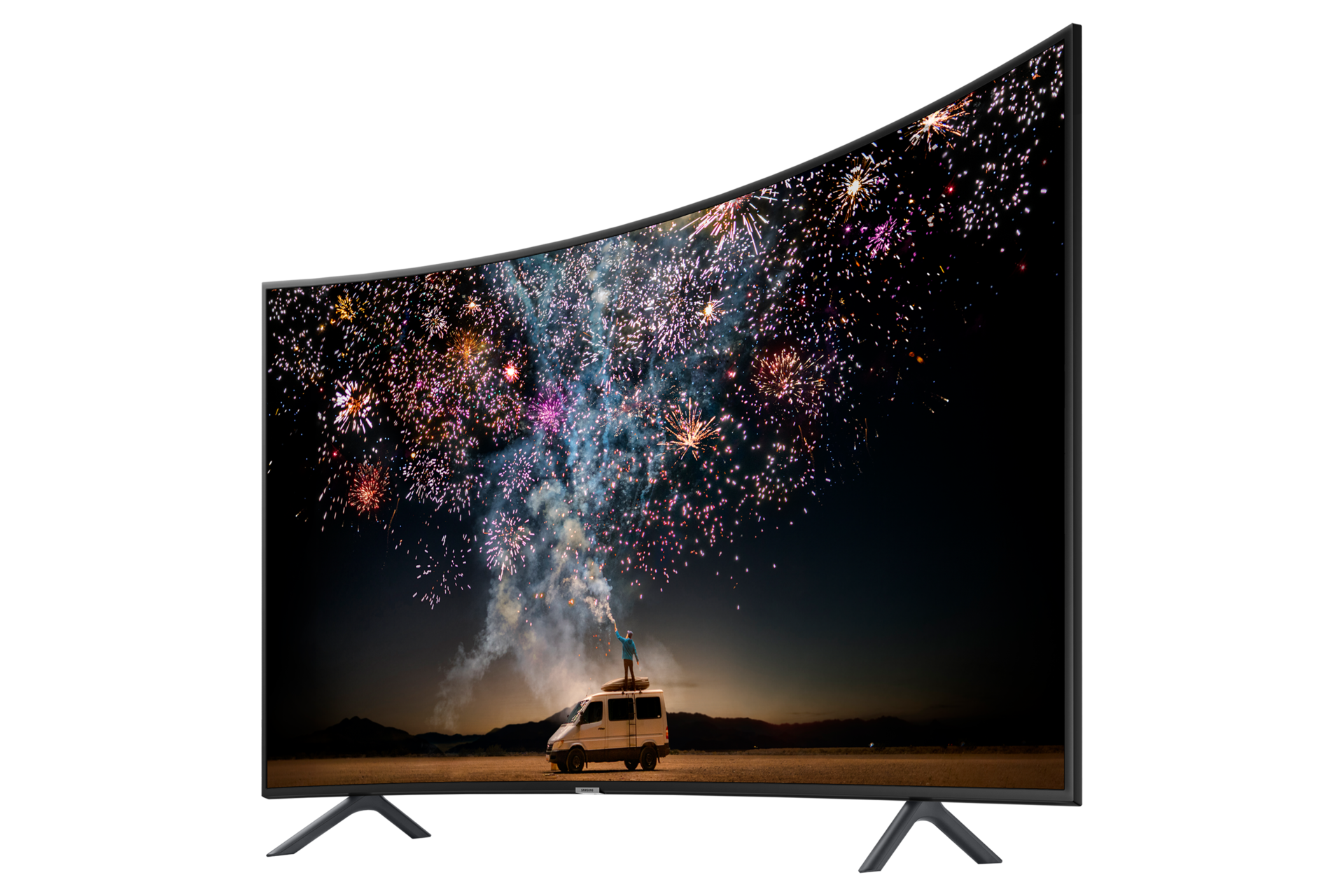Chiêm ngưỡng hình ảnh Smart Tivi màn hình cong Samsung 4K UHD 55 Inch (RU7300) bộ xử lý UHD quyền năng, chất lượng HDR sắc nét cùng thiết kế mỏng tinh tế, ấn tượng