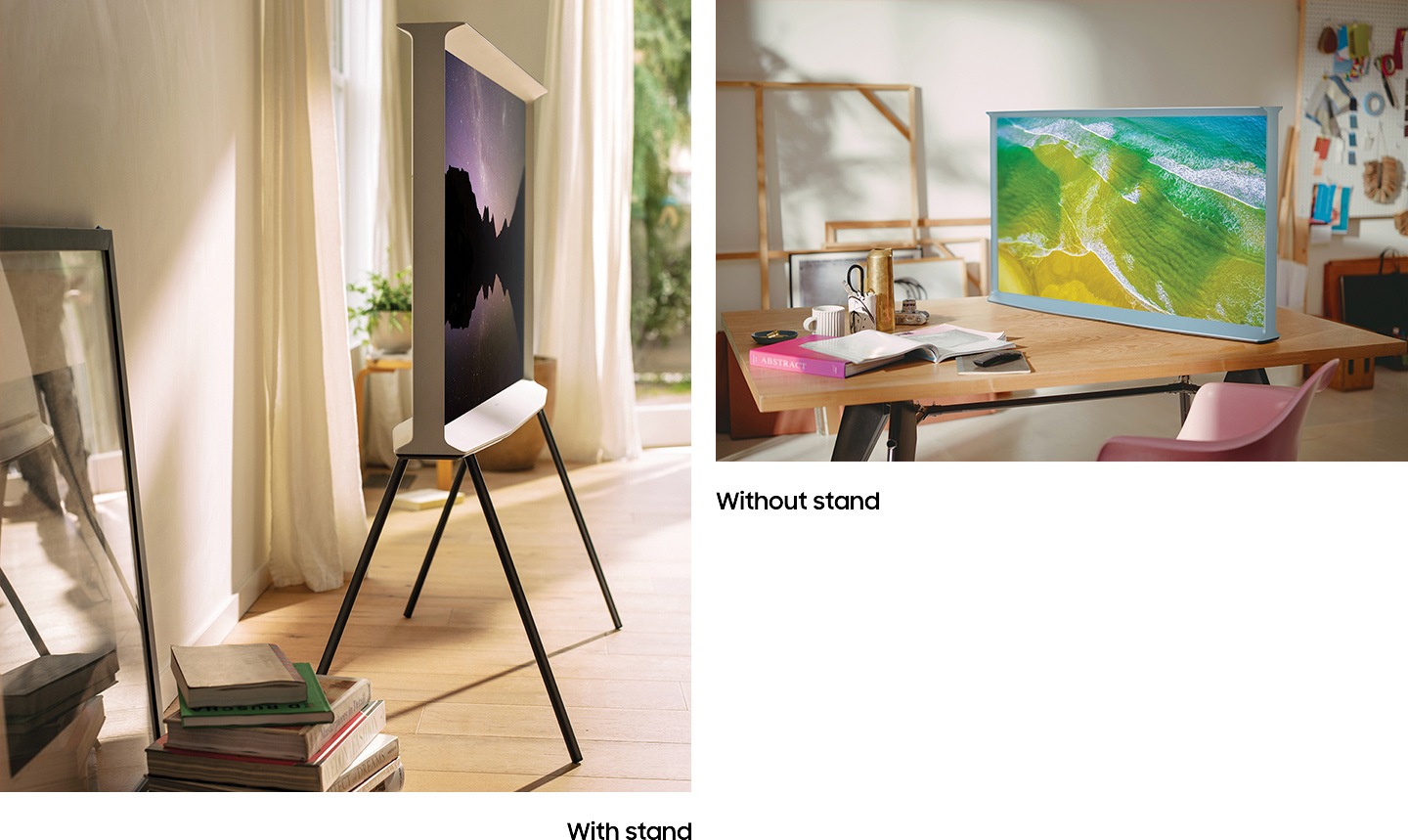 Unlike conventional TVs, it doesn†t belong next to the wall