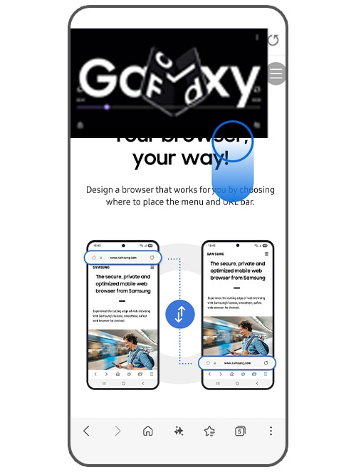 영상 팝업 형태로 화면에 띄워 웹브라우징을 할 수 있습니다.