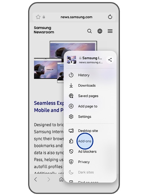 '추가 기능'을 클릭해주세요.
