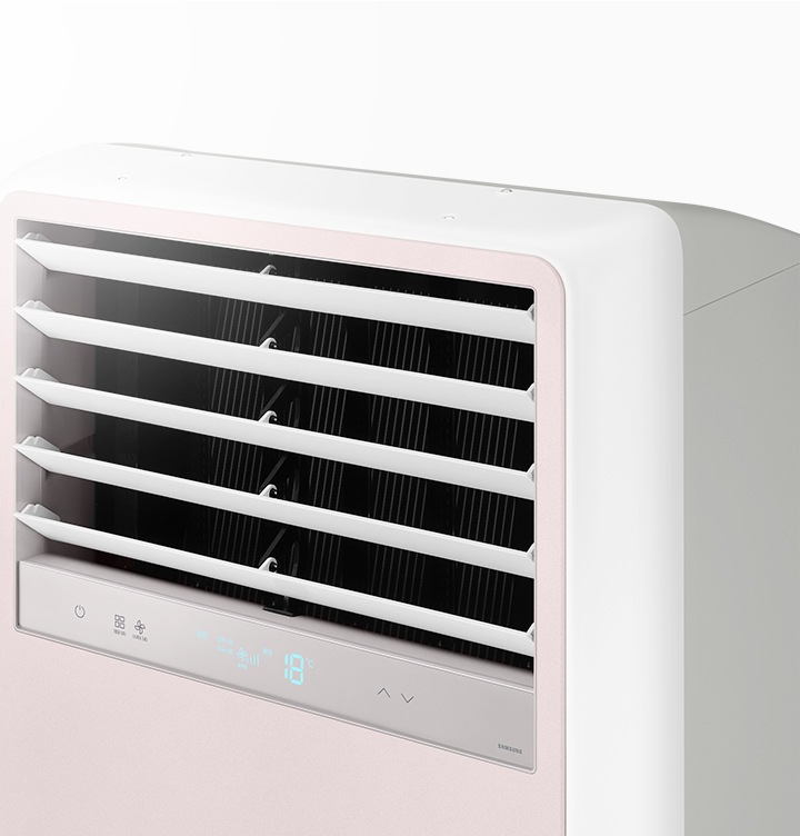 핑크 제품의 상단부를 확대하여 보여주고 있습니다.