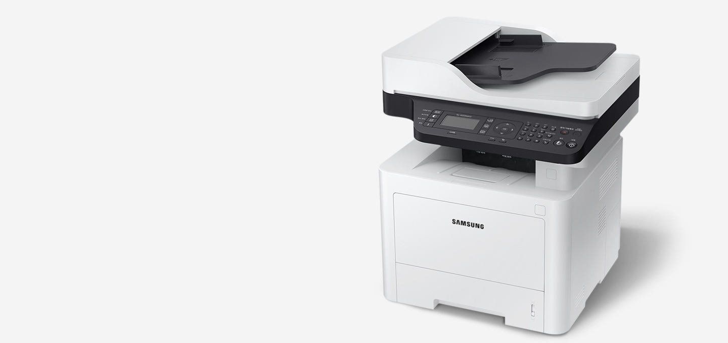 [4-íñ-1 레이저 복합기가 있고 옆에 프린터용지가 배치되어 있습니다.]