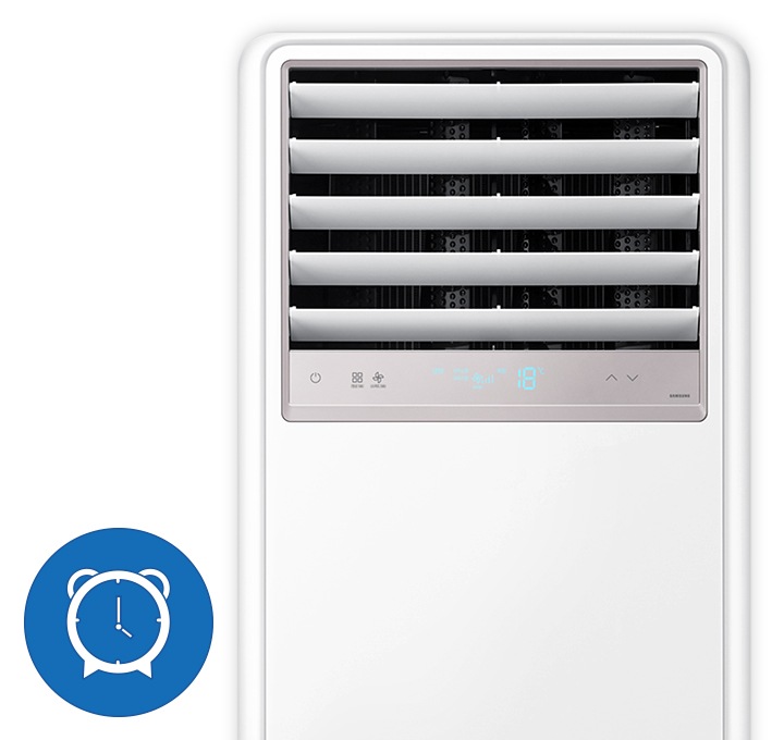 제품이 놓여 있으며, 24시간 예약을 표현하는 시계 아이콘이 있습니다.