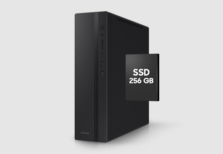 데스크탑 슬림 이미지가 보이고 우측에 SSD 256 GB 텍스트가 보입니다. 