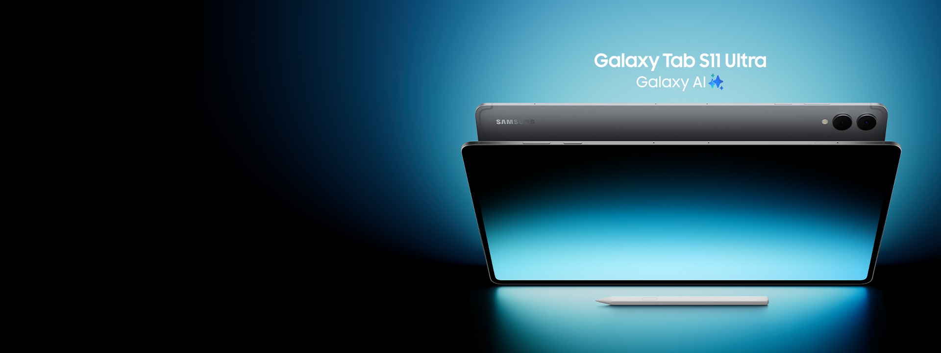 갤럭시 탭 S11 울트라. 당신의 잠재력을 일깨워 줄 새로운 갤럭시 탭 S11 울트라를 소개합니다. 언제 어디서든 선명하게 보고, 펜으로 쓰고, 창조 하세요. 탭 S9 제품 이미지.