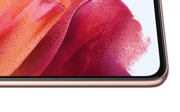 팬텀 핑크 제품 정면 모서리 부분이 확대되어 보입니다.