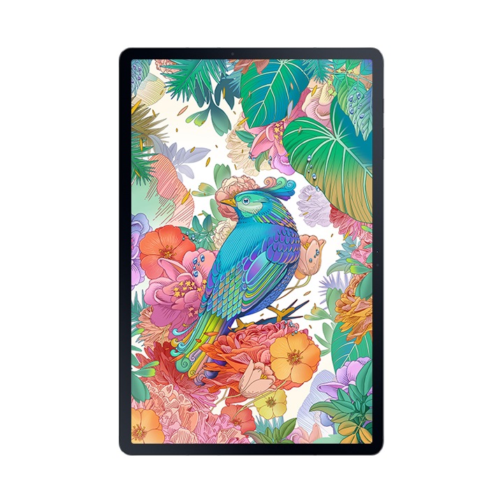 인스크린에 새와 꽃 일러스트가 그려진 제품 정면이 있습니다.