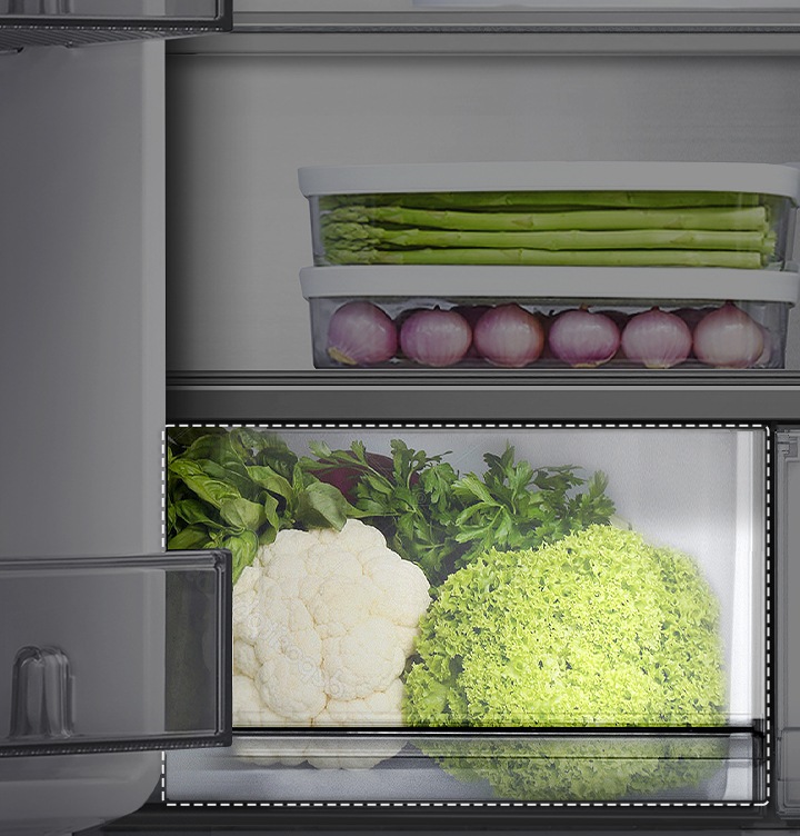 밀폐 야채실 확대 모습입니다.