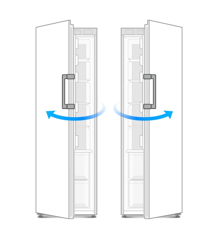 양 방향으로 도어가 열리고 있습니다.