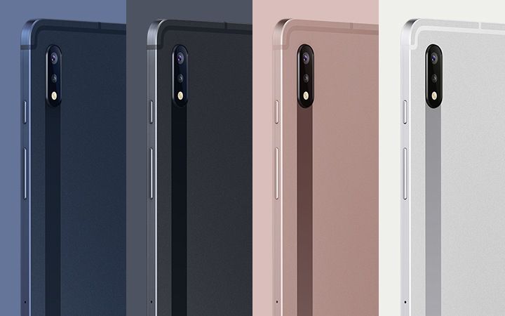 미스틱 네이비, 미스틱 블랙, 미스틱 브론즈, 미스틱 실버 제품 뒷면이 확대되어 보이고 있습니다.