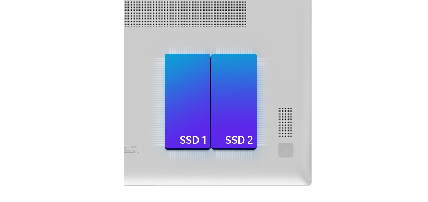 저장 공간이 부족할 때는 SSD를 추가하여 사용하세요. 2개의 SSD 슬롯을 활용하여 용량 부족 걱정 없이 사용할 수 있습니다.