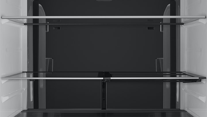 냉장고 내상 글래스 커버가 확대되어 보여지고 있습니다.