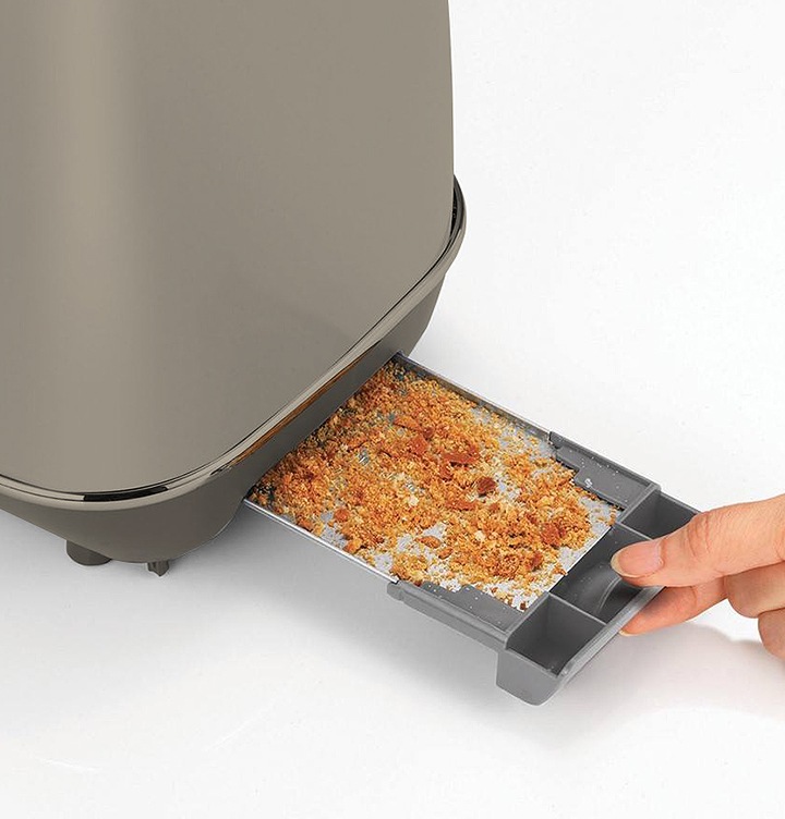 분리형 빵 부스러기 받침대를 보여주고 있습니다.