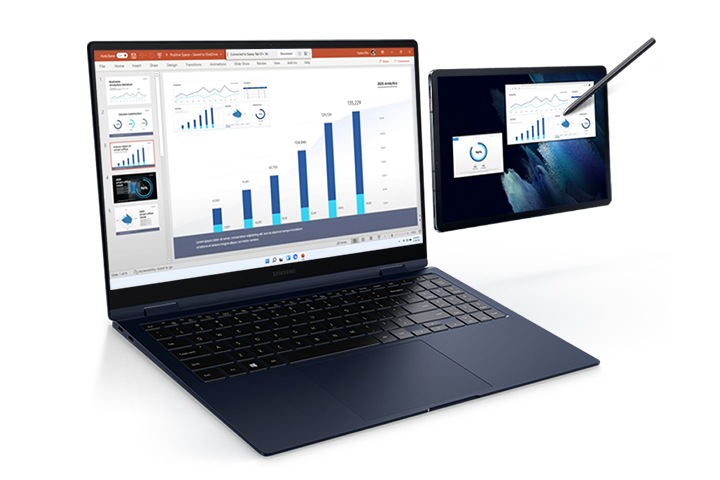 Second Screen 기능으로 태블릿과 연결하여 디스플레이를 확장하거나 복제하여 사용 할 수 있습니다.
