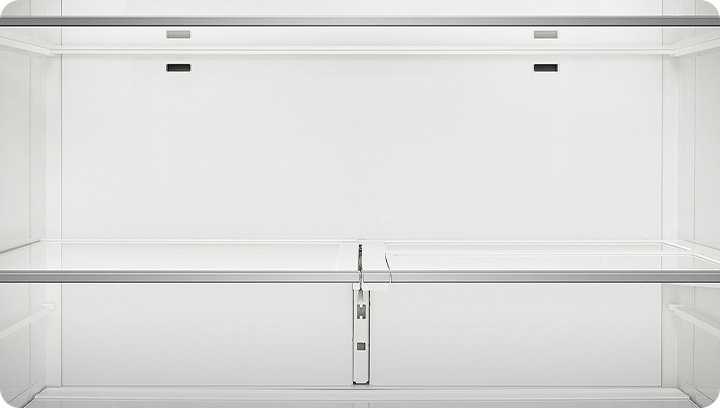 화이트 글래스 커버 내부 모습을 보여주고 있습니다.