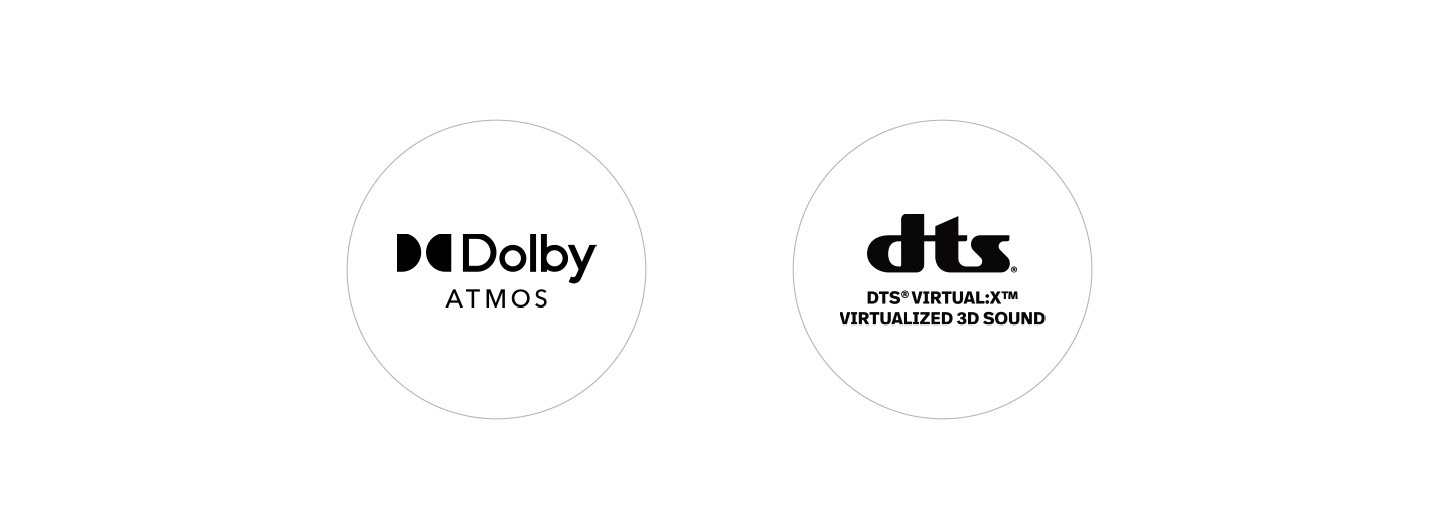 DOLBY ATMOS, DTS Virtual X 아이콘이 보입니다.