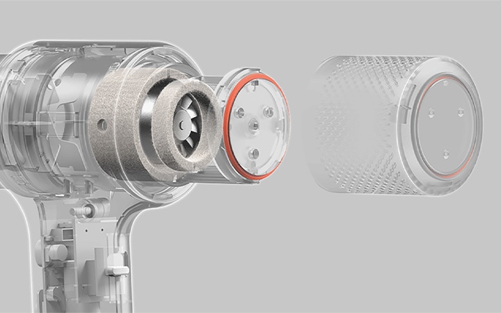 유닉스 에어샷T 드라이기의 분리된 모습입니다.