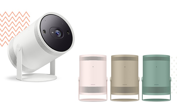 좌측에는 The Freestyle 본체가 있고 우측에는 프리스타일 크래들 핑크, 베이지, 그린 컬러가 놓여있습니다.