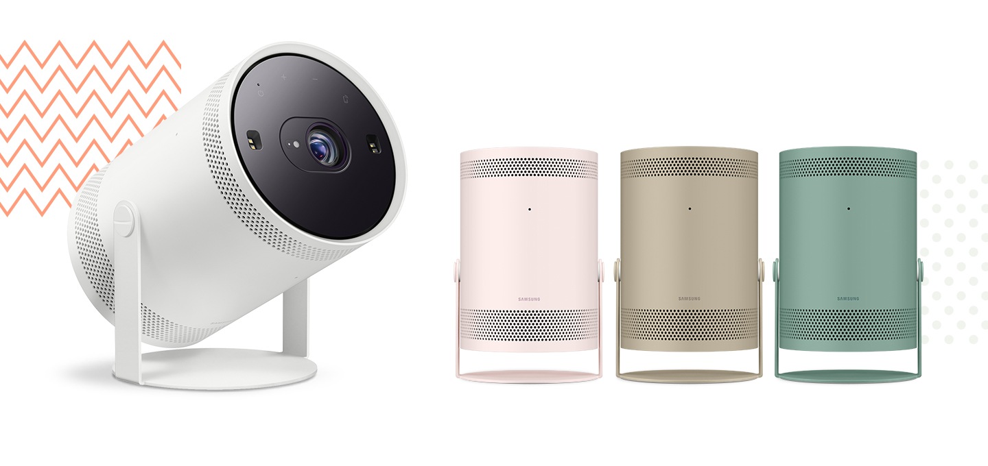 좌측에는 The Freestyle 본체가 있고 우측에는 프리스타일 크래들 핑크, 베이지, 그린 컬러가 놓여있습니다.