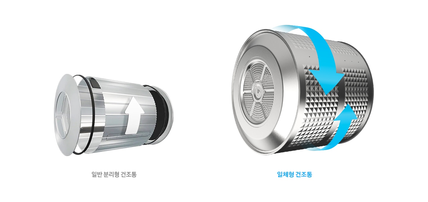 일체형 건조통으로 구석까지 고른 건조
