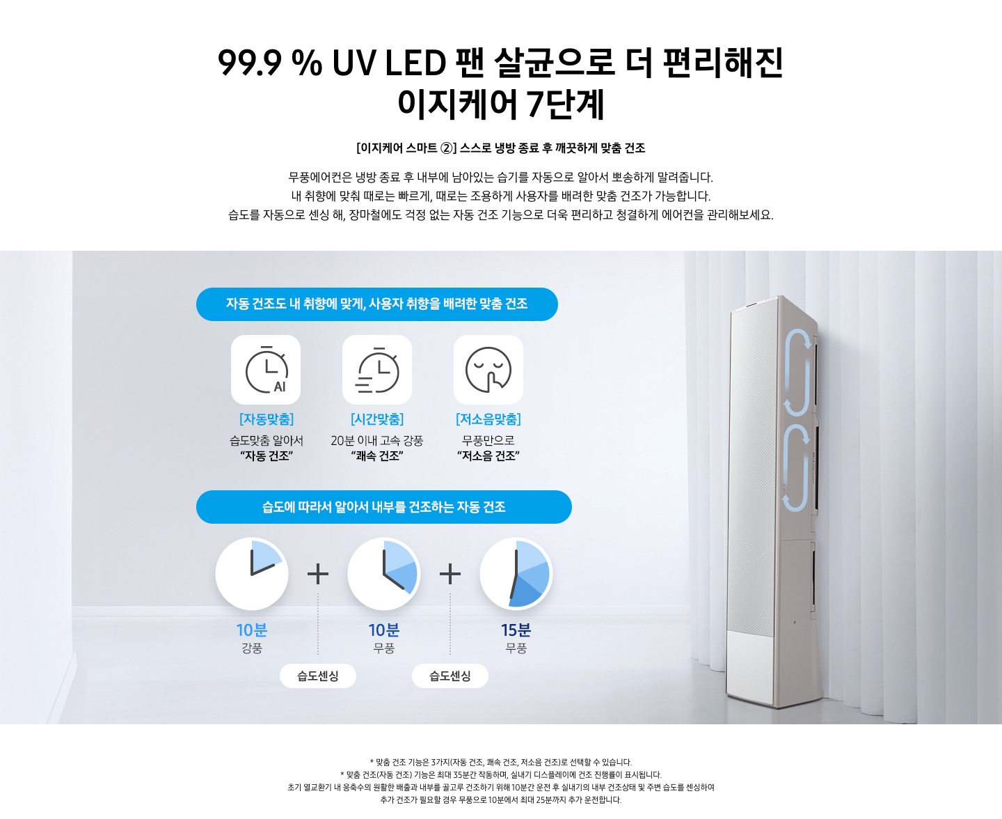 [이지케어 스마트 ②] 스스로 냉방 종료 후 깨끗하게 맞춤 건조