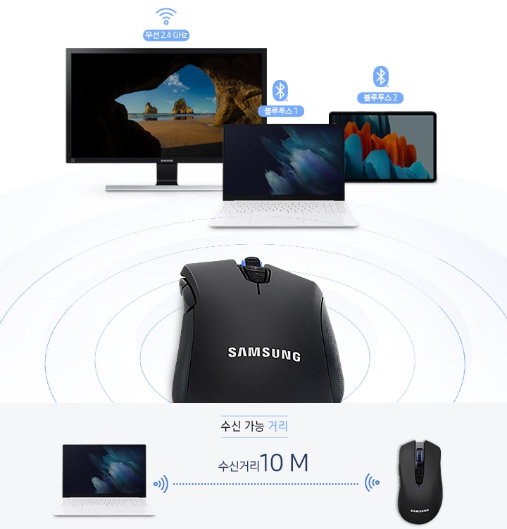 듀얼 무선 멀티페어링 마우스 | Sm-Mg100B | Samsung 대한민국