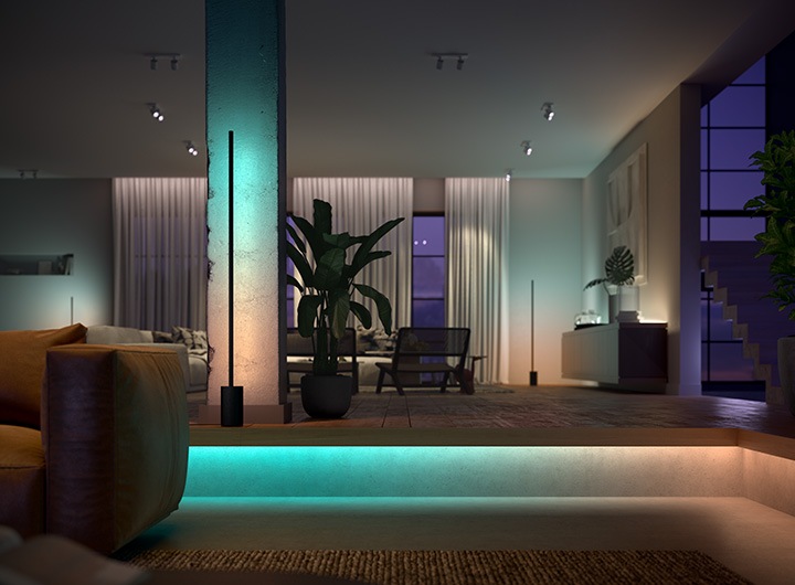 그라디언트 라이트 스트립 2m의 설치 이미지 입니다.