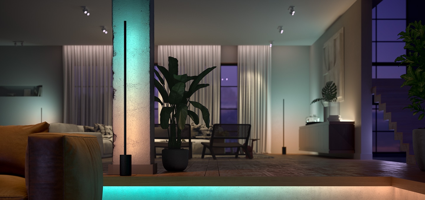 그라디언트 라이트 스트립 2m의 설치 이미지 입니다.