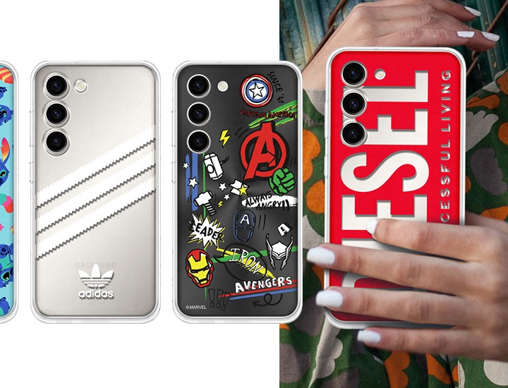 아디다스, 디젤 등 타 브랜드와 제휴해 다양한 디자인의 백플레이트를 선택하는 모습이 보입니다.