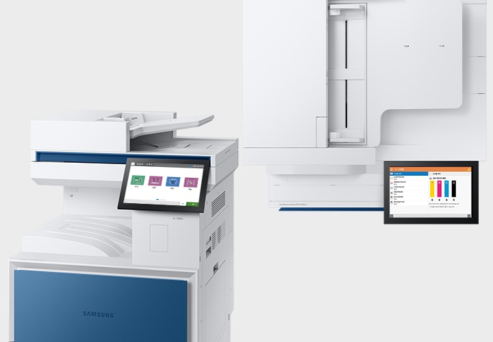 MX6의 Simple & Edge 디자인이 강조된 터치스크린 이미지