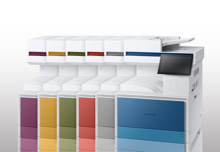 퍼플, 옐로우, 그린, 레드, 그레이, 블루 6가지 색상의 MX6 제품 이미지