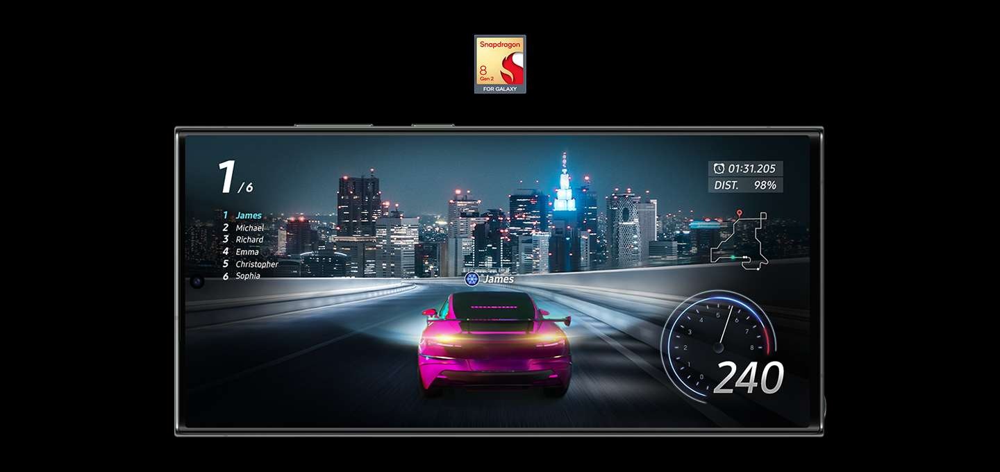 레이싱 비디오 게임의 게임 플레이 스냅샷. 트랙의 디테일이 선명하고 게임 플레이도 매끄럽습니다.