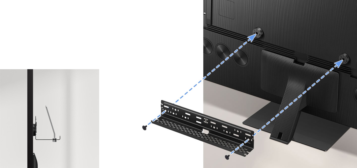 The Tray의 설치방법을 보여주는 모습입니다.