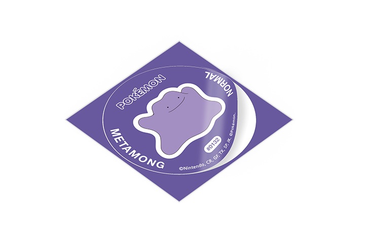 갤럭시 버즈2 프로 포켓몬 버즈 케이스 (메타몽) 제품에 동봉 된 메타몽 스티커 제품이 보여집니다.