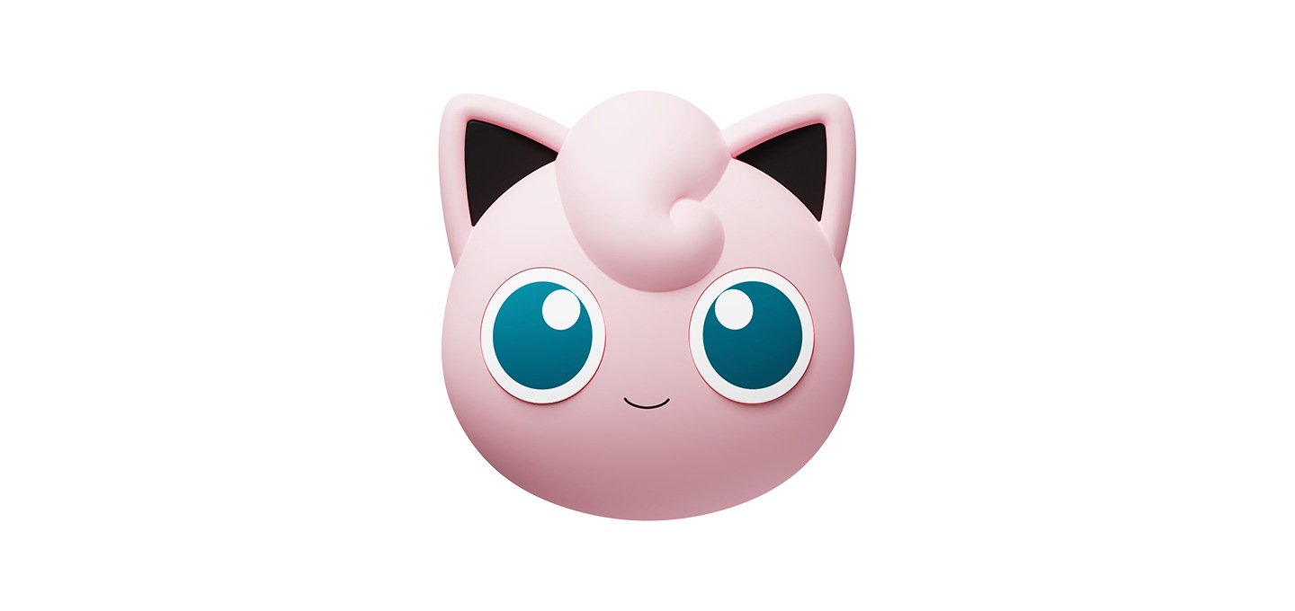 갤럭시 버즈2 프로 포켓몬 버즈 케이스 (푸린) 제품 정면이 보여집니다.