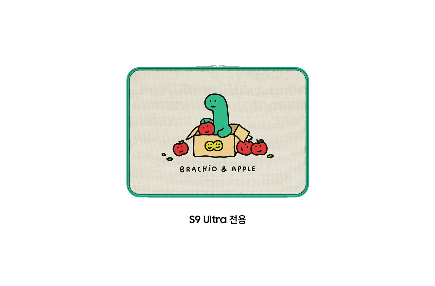 갤럭시 탭 S9 Ultra 조구만 스튜디오 스탠딩 파우치(베이지) 제품 정면이 보여집니다.