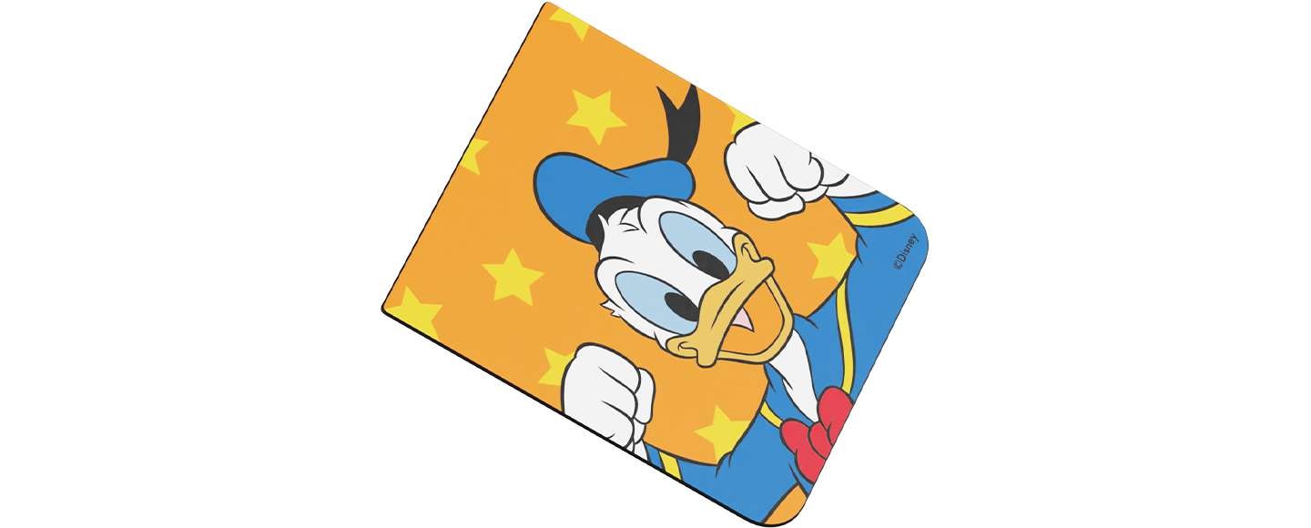 갤럭시 Z 플립5 디즈니 플립수트 카드 도날드덕 1매가 놓여져 있습니다.