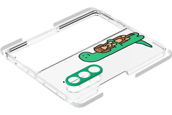 갤럭시 Z 폴드5 조구만 스튜디오 케이스가 놓여져 있습니다.