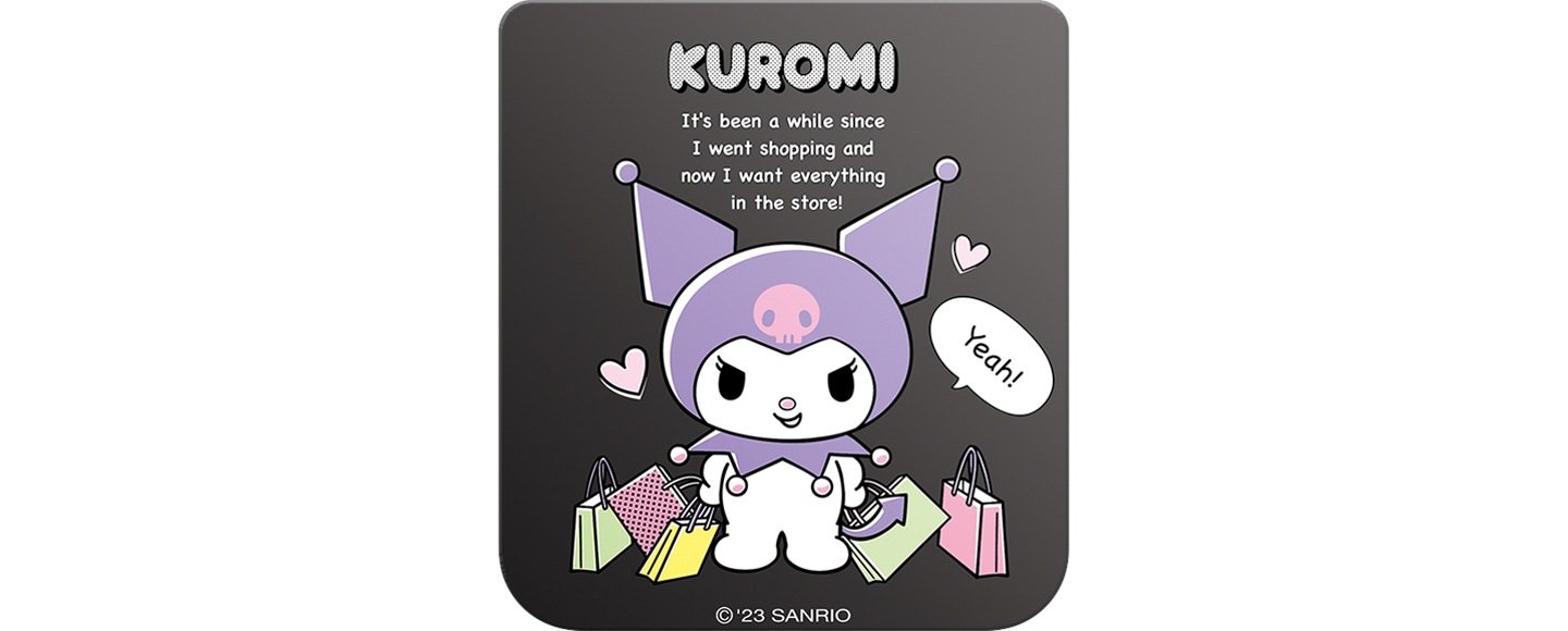 쿠로미 플립수트 카드 확대 정면샷입니다.