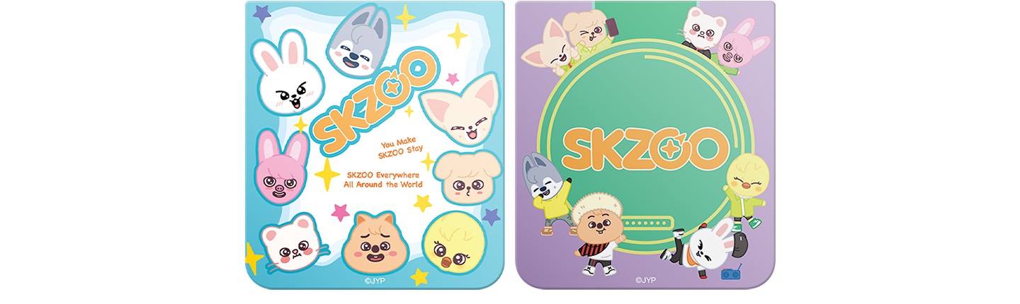 갤럭시   Z 플립5 SKZOO 플립수트 카드 (2매) 정방형 이미지입니다.