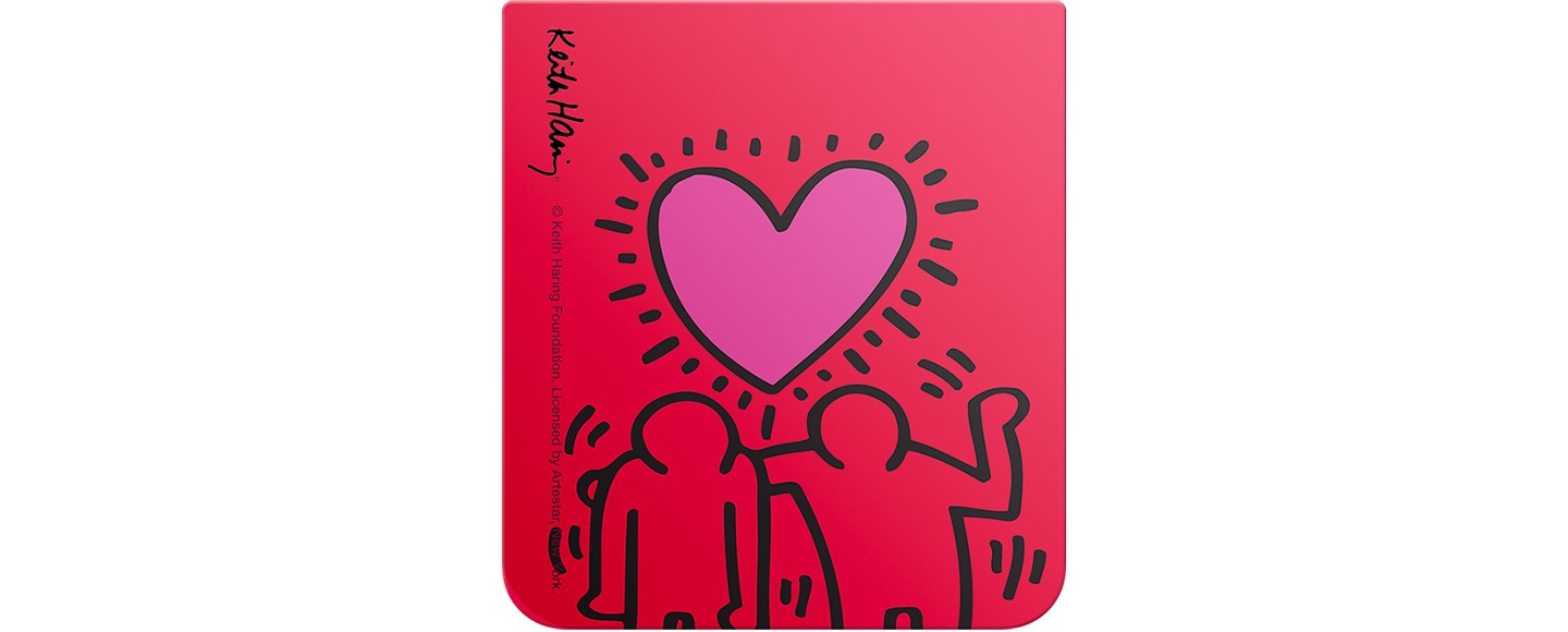 갤럭시   Z 플립5 키스해링 수트 케이스 with 플립수트 카드 정방형 이미지입니다.