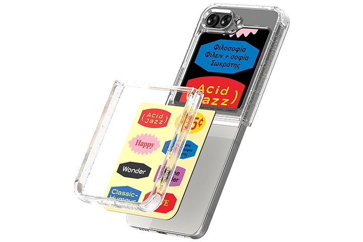 갤럭시 Z 플립5 275C 플립수트 카드 (1매)를 장착하는 순서를 알려주는 이미지