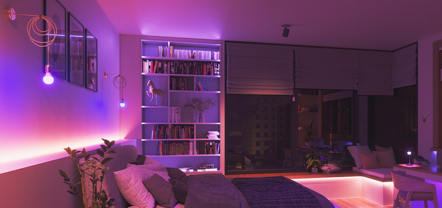 특정한 시간, 요일, 시간대 또는 수동 설정에 따라   태양의 색상 온도에 맞게 자동으로 조정이 가능합니다.