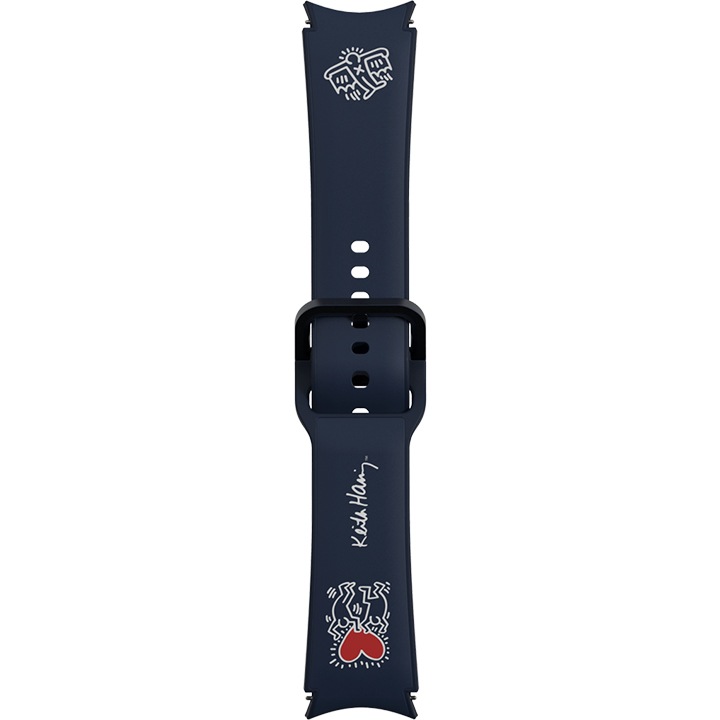 갤럭시 워치 키스해링 스트랩 제품이 결합하여 보여집니다.