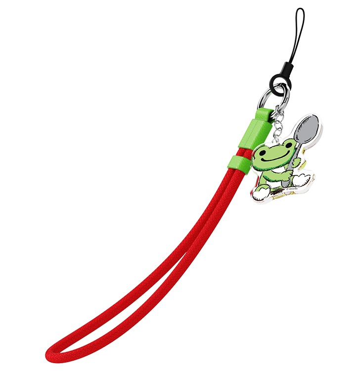 흰색 배경에 오른쪽 상단에서 왼쪽 하단으로 사선으로 키링 이미지가 배치되어 있습니다.