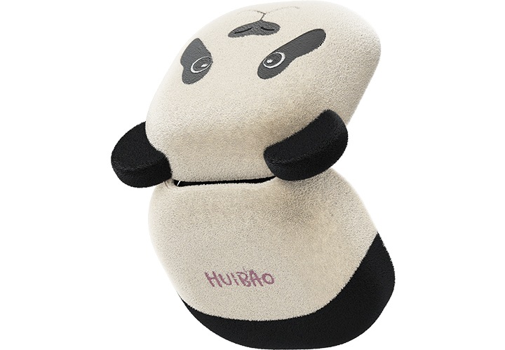 갤럭시 버즈 쌍둥바오 케이스 (후이바오)를 장착 후 열어 놓은 후 케이스 부분을 보여주는 이미지입니다. 