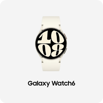 갤럭시 워치6 제품 이미지 아래 Galaxy Watch6 텍스트가 들어가있습니다. 배너 선택 시 구매페이지로 이동합니다.배너 클릭 시 제품 구매 페이지로 이동합니다.