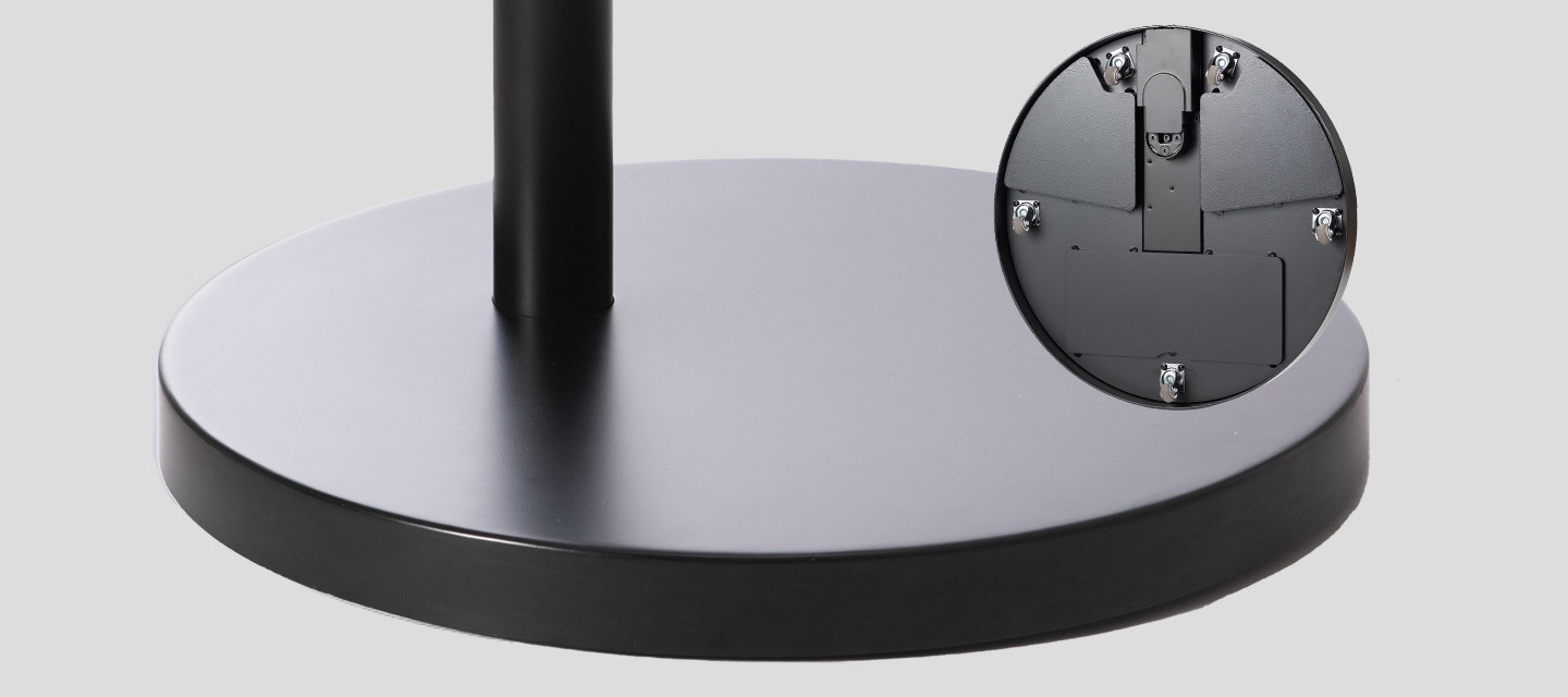 스마트 무빙 스탠드 하단 후면의 상세 이미지를 보여주고 있습니다. 