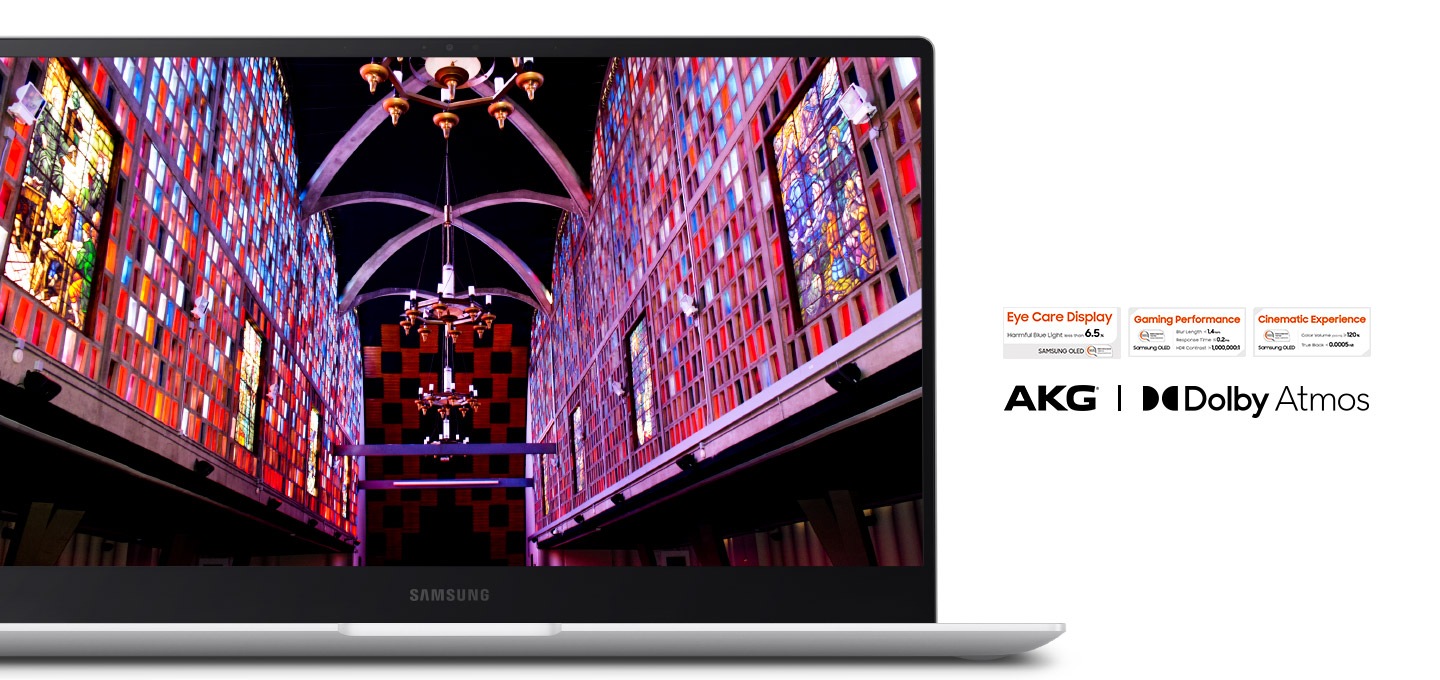 컬러 볼륨 120 %가 적용된 AMOLED를 나타내는 이미지입니다.