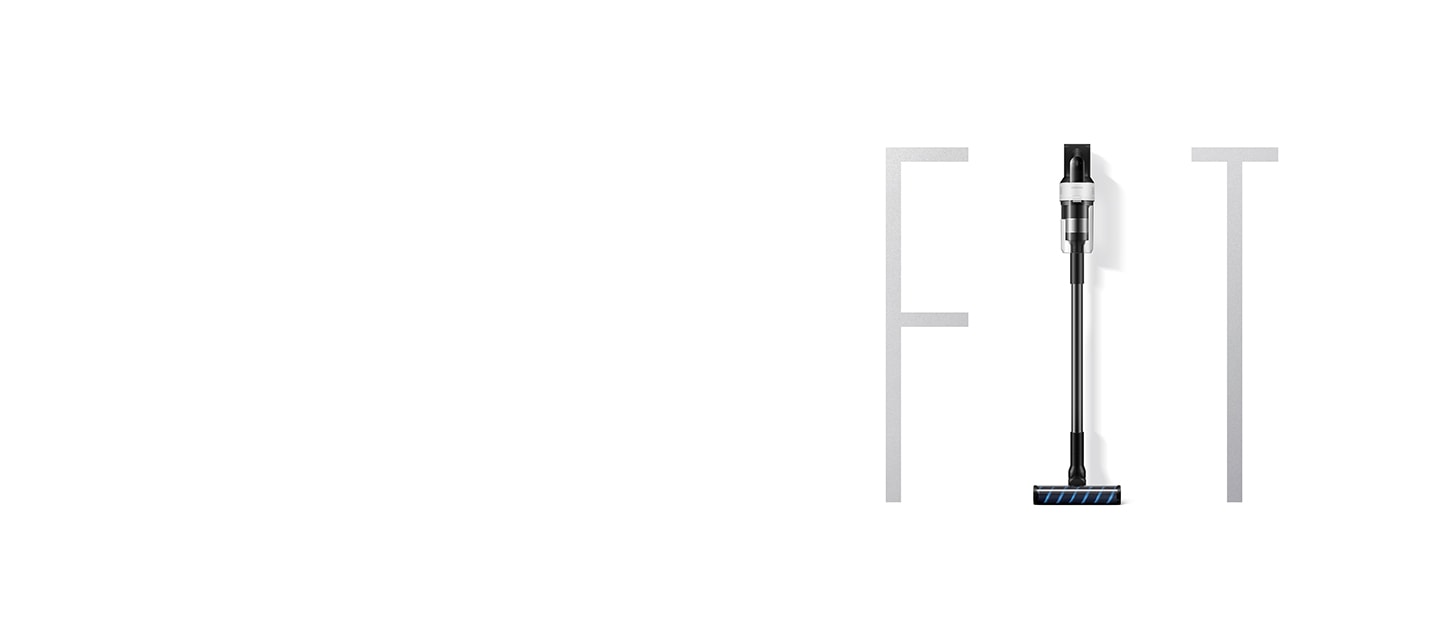 흰색 벽면에 알파벳 대문자 F와 T가 있고 그 사이에 제트 핏 제품이 I모양을 대체하여 배치되어 있다.